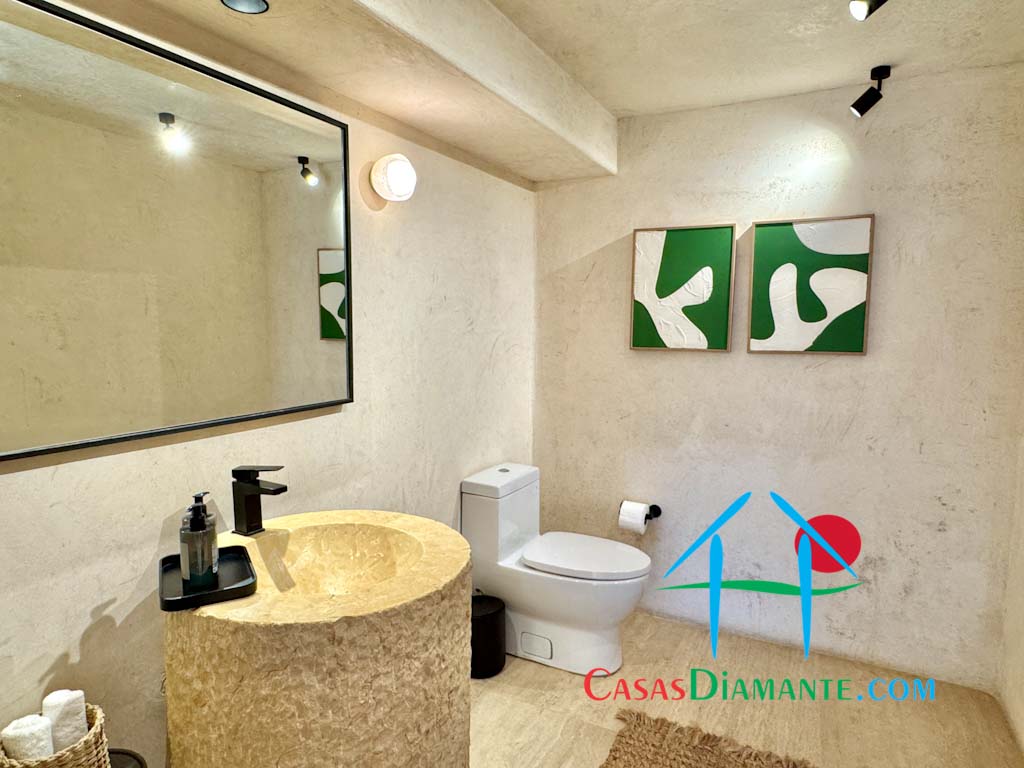 Real Diamante Del Mar Casa Palapas - Baño de visitas 1